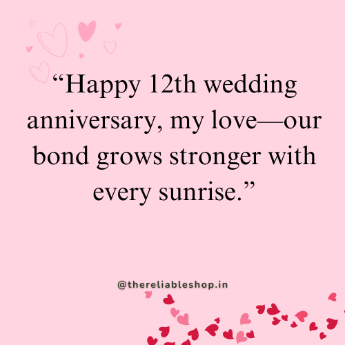 12 wedding anniversary wishes for husband