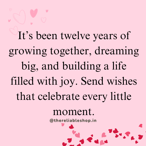 12 years anniversary wishes