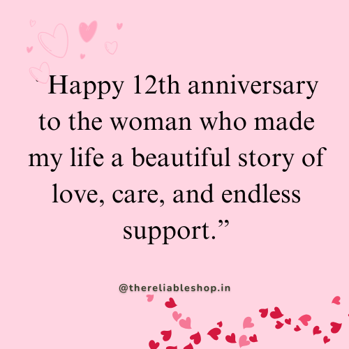 12th anniversary wishes for wife