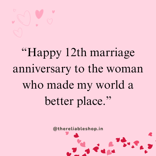 12th marriage anniversary wishes for wife