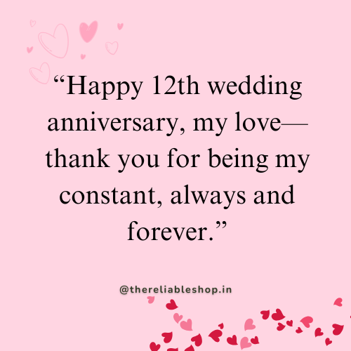 12th wedding anniversary wishes for husband