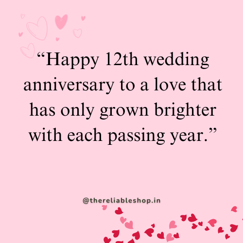12th wedding anniversary wishes