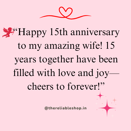 15th anniversary wishes for wife