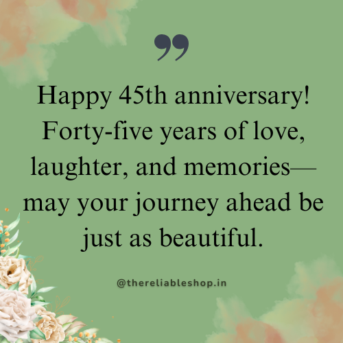 45th wedding anniversary wishes