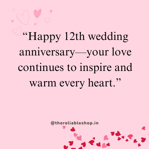 happy 12th wedding anniversary wishes