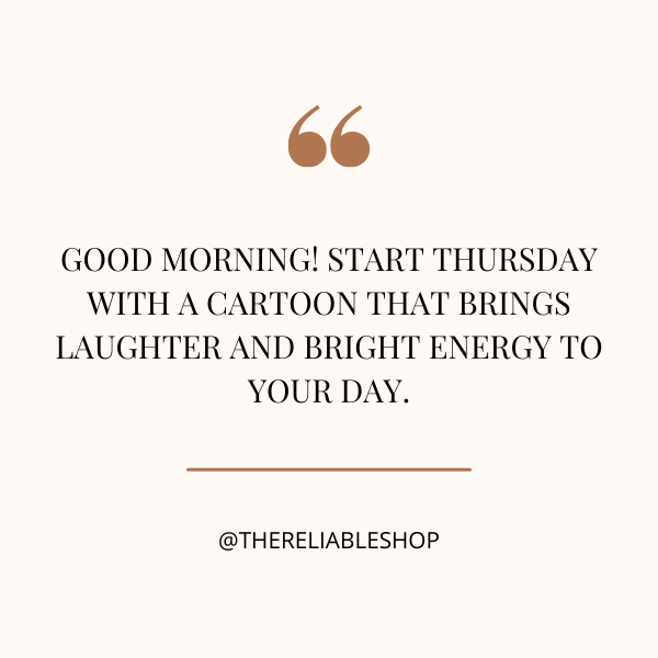 good morning thursday cartoons