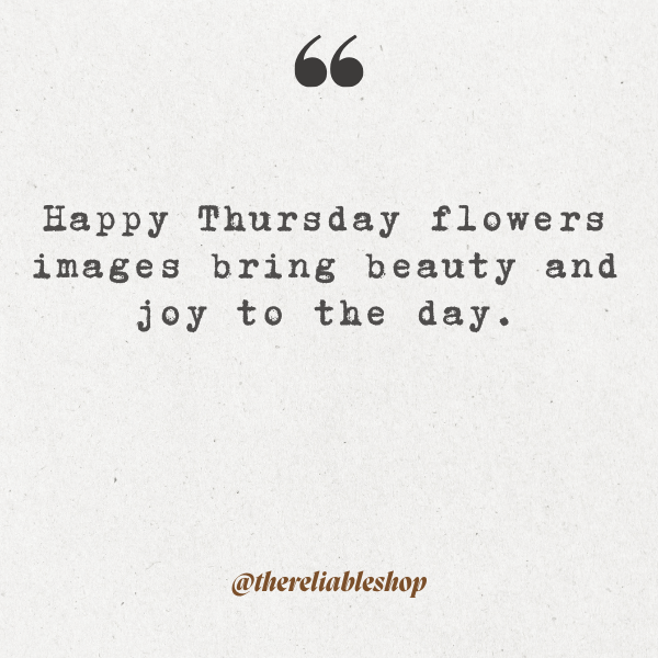 happy thursday flowers images
