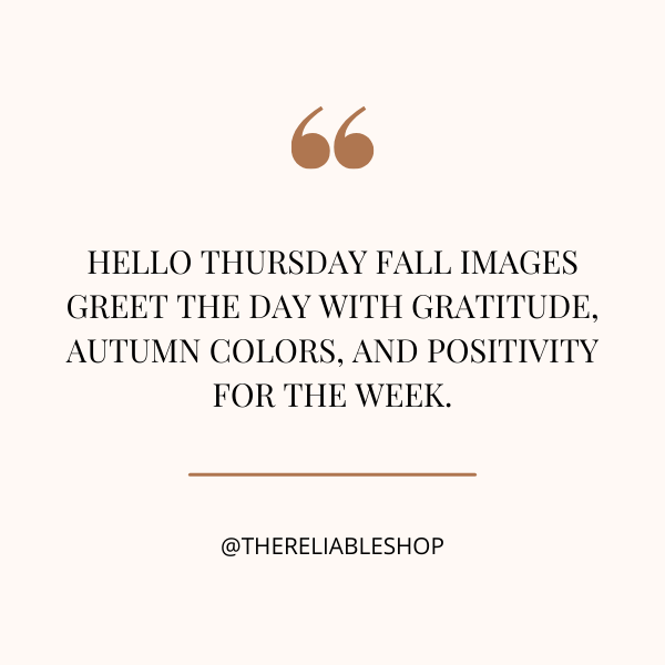 hello thursday fall