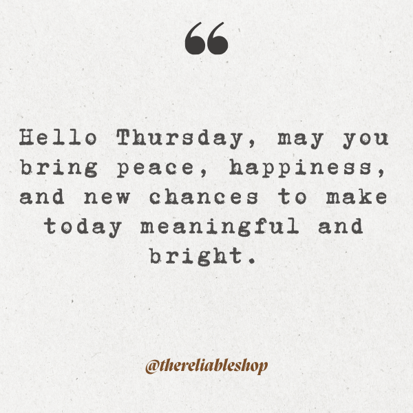 hello thursday