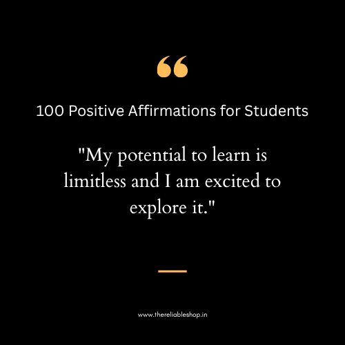 100 Positive Affirmations for Students