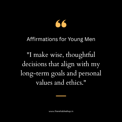 Affirmations for Young Men