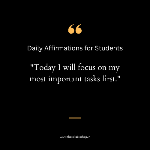 Daily Affirmations for Students