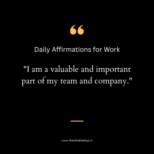 Daily Affirmations for Work