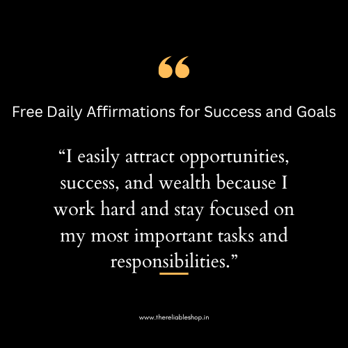 Free Daily Affirmations for Success and Goals