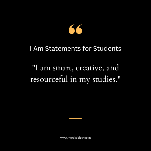 I Am Statements for Students