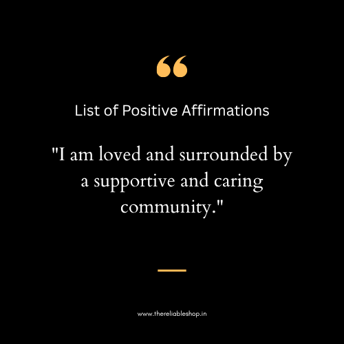List of Positive Affirmations