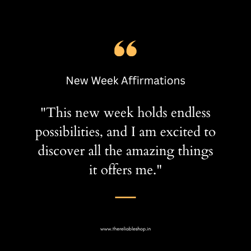 New Week Affirmations