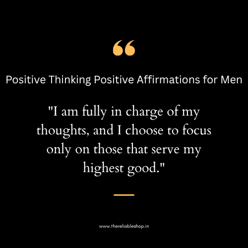 Positive Thinking Positive Affirmations for Men