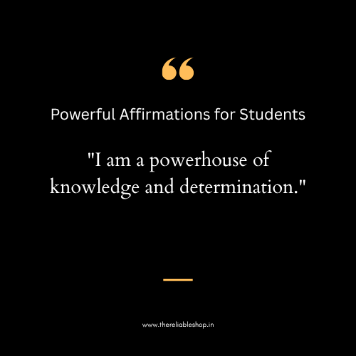 Powerful Affirmations for Students