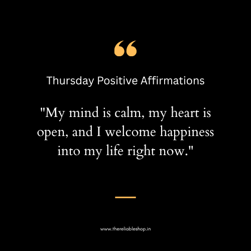 Thursday Positive Affirmations