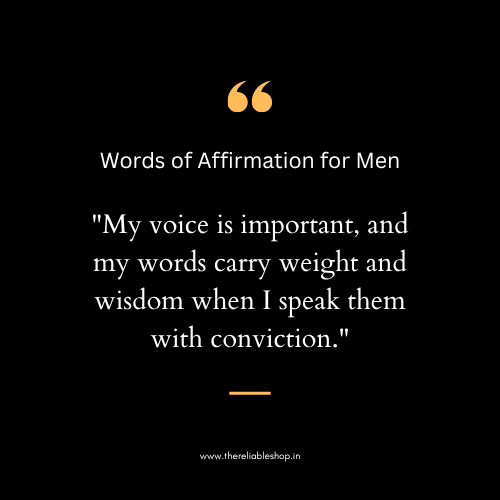 Words of Affirmation for Men