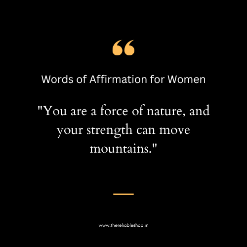 Words of Affirmation for Women