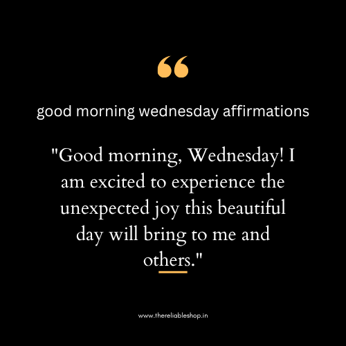 good morning wednesday affirmations