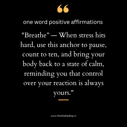 one word positive affirmations