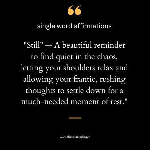 single word affirmations
