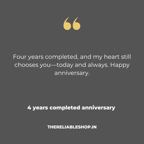 4th Marriage Anniversary Wishes for Wife