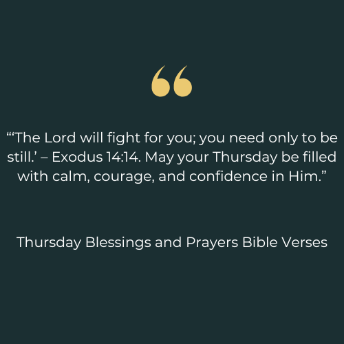 Thursday Blessings and Prayers Bible Verses