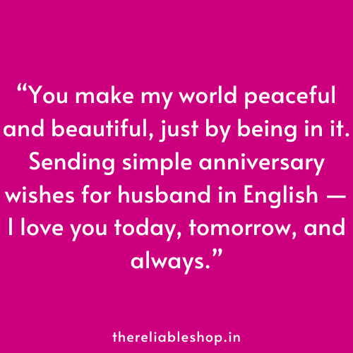 simple anniversary wishes for husband in english