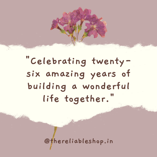 26th Anniversary Wishes