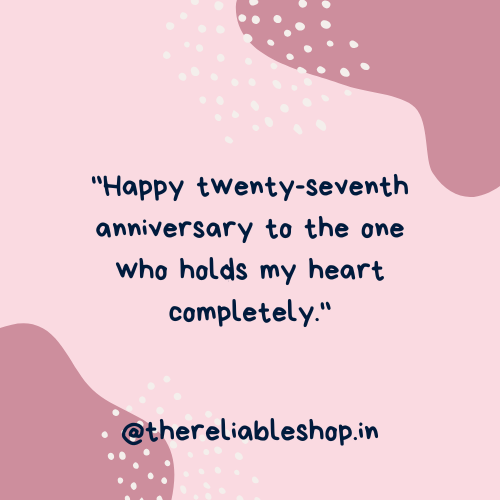 27th Anniversary Wishes