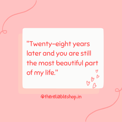 28th Anniversary Wishes